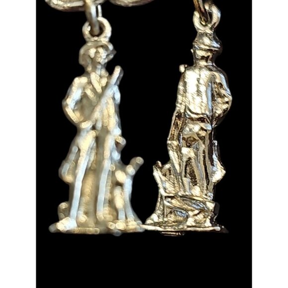 Vintage MONET 7" Sterling Silver 925 Charm Bracelet With 13 Charms Travel THEMED - Picture 9 of 16